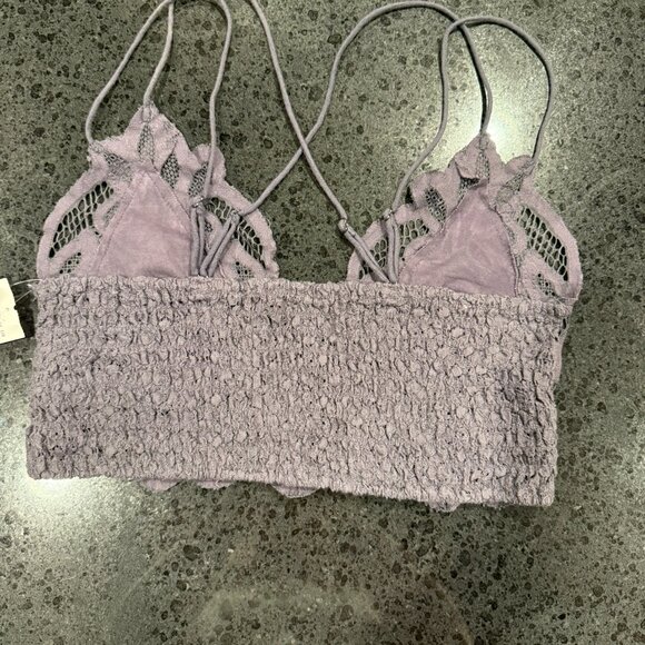 Free People NWT Medium Adella Longline Lace Bralette - Picture 3 of 5